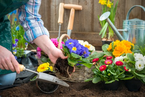 Hard and soft landscaping features in a Fulham outdoor space